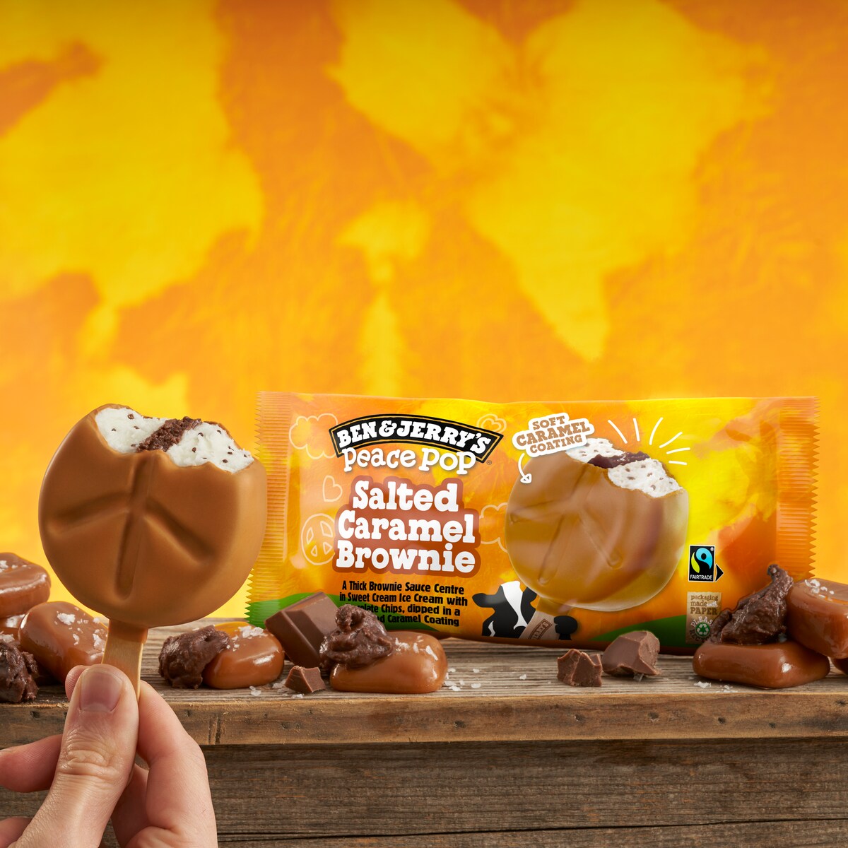 Salted Caramel Brownie Peace Pop - Bar 1 / 1