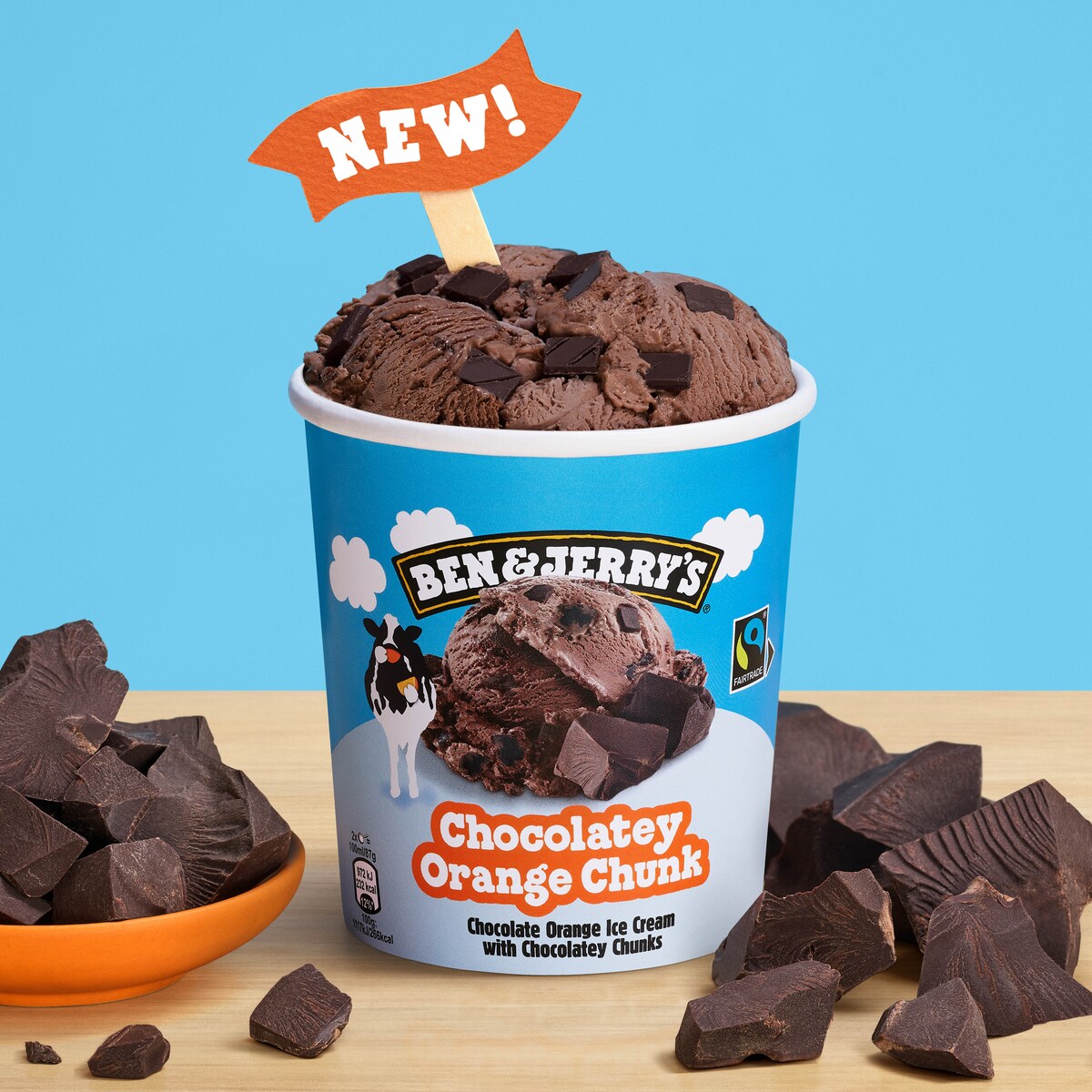 Chocolatey Orange Chunk Ice Cream - Pint 3 / 4