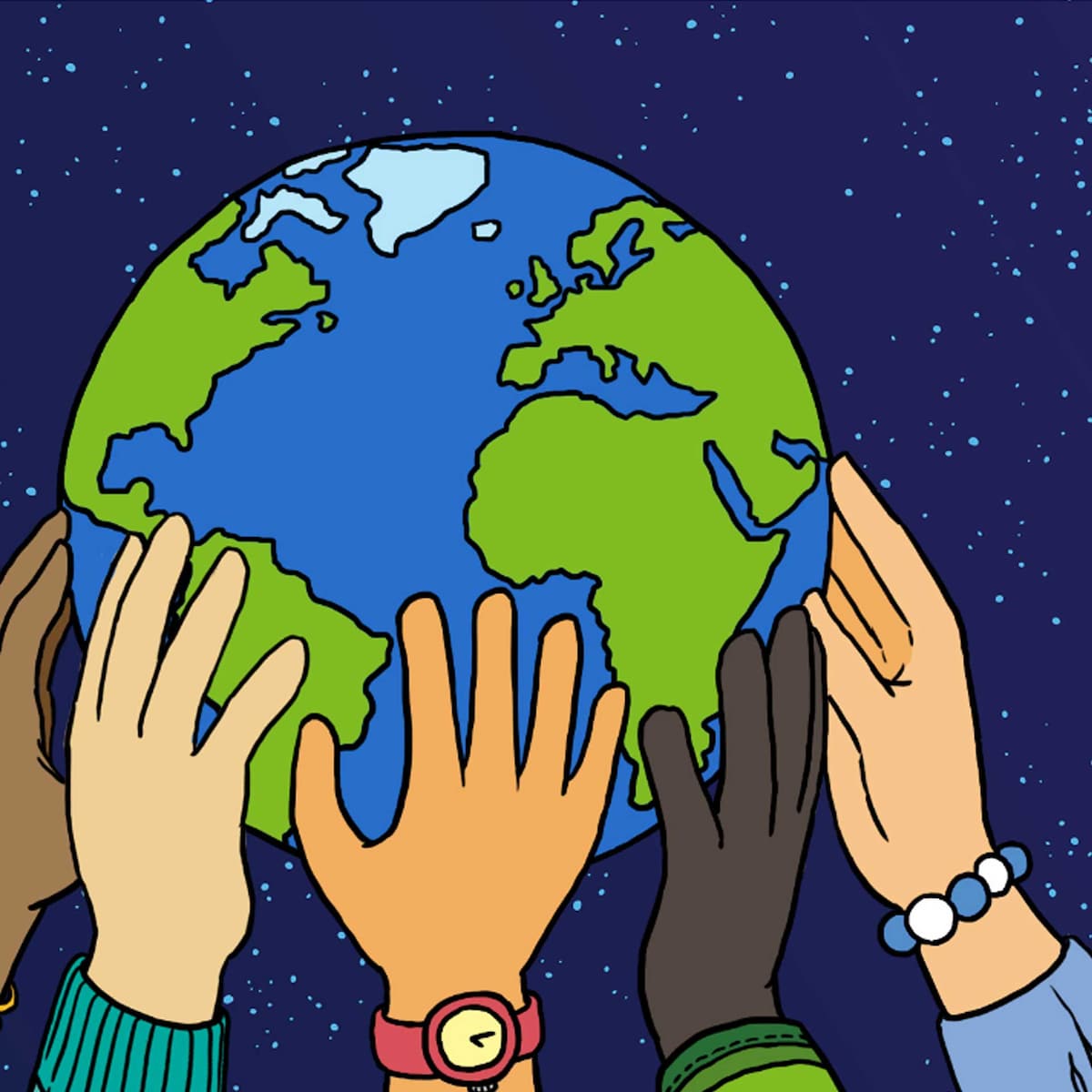 kädet pitelevät maapalloa