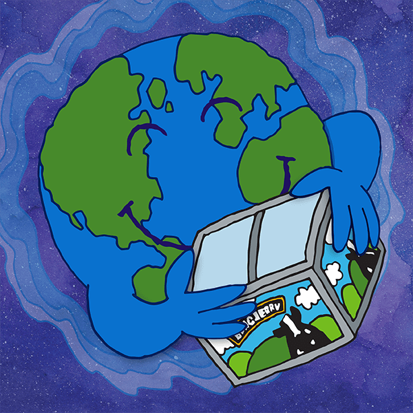 Puhtaampia ja ympäristöystävällisempiä pakastimia -kuvake